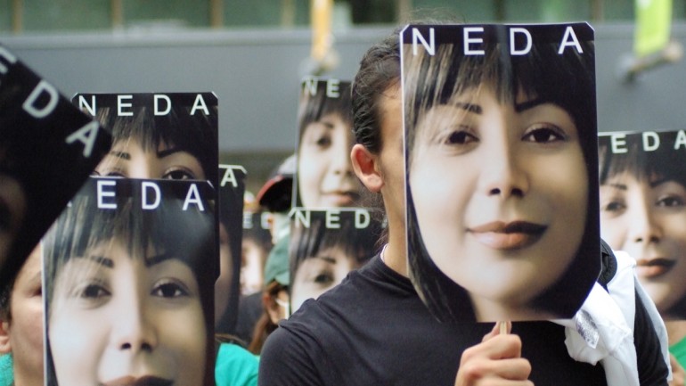 A protest in honor of Neda. 